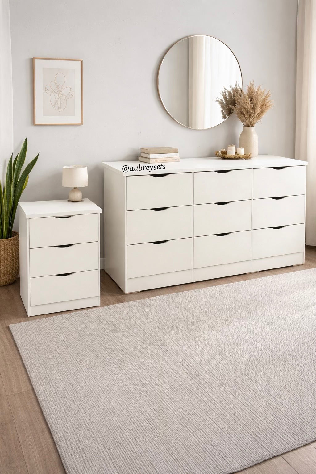 9 drawer dresser with matching nightstand - bundle deal