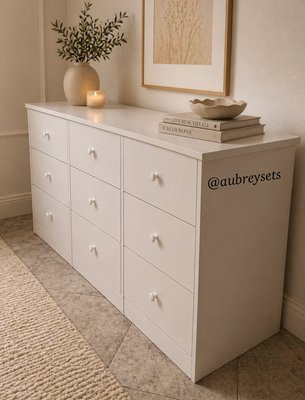 9 drawer jumbo with knobs