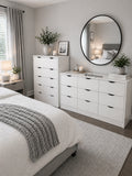 Jumbo White Dresser Set (9 Drawer + 5 Drawer) bundle deal