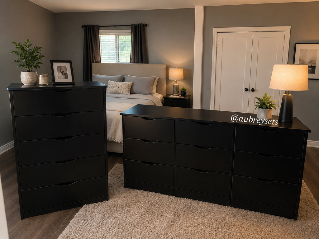9 drawer dresser with matching 5 drawer chest bundle deal