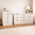 Jumbo White Dresser Set (9 Drawer + 5 Drawer)