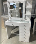 White 40in vanity with shelf